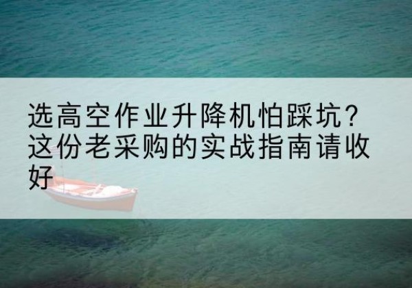 丰镇高空作业升降机厂家推荐-选高空作业升降机怕踩坑？这份老采购的实战指南请收好